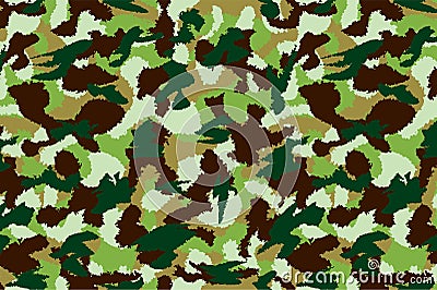 War universal nature camouflage seamless pattern Vector Illustration