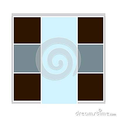 Wardrobe Closet Icon Vector Illustration