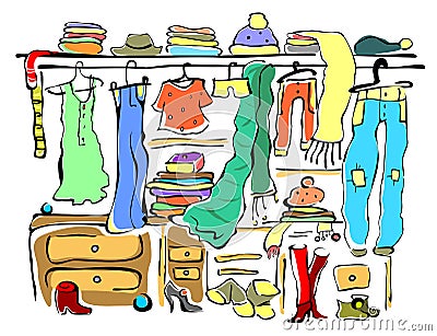 Wardrobe Vector Illustration