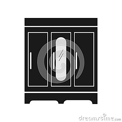 wardrobe icon vector Cartoon Illustration