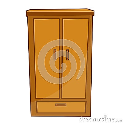 Wardrobe isolated illustration Vector Illustration