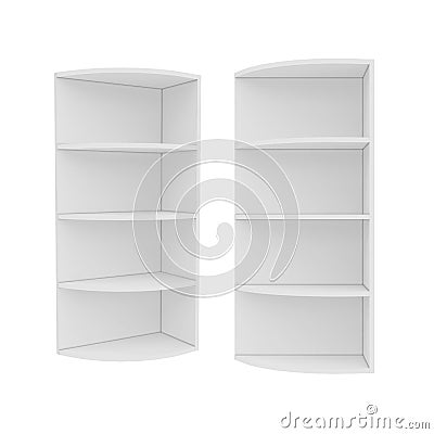 Wardrobe Isolated on White Background, 3D rendering Cartoon Illustration