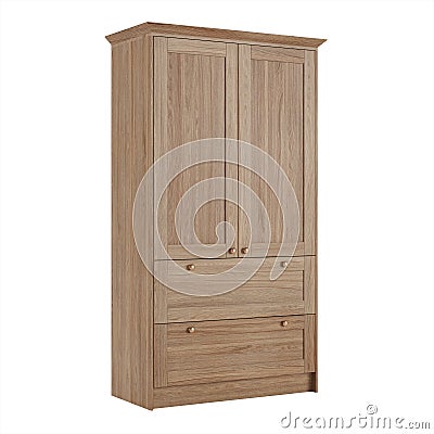 Wardrobe isolated on white background. Stock Photo