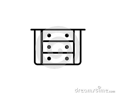 Wardrobe line icon Stock Photo