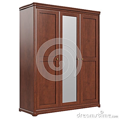 Wardrobe with mirror Stock Photo