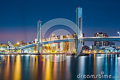 Wards Island pedestrian bridge Stock Photo