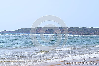 Ware Beach - A Serene and Pristine Beach in Ganpatipule, Ratnagiri, Maharashtra, India Stock Photo