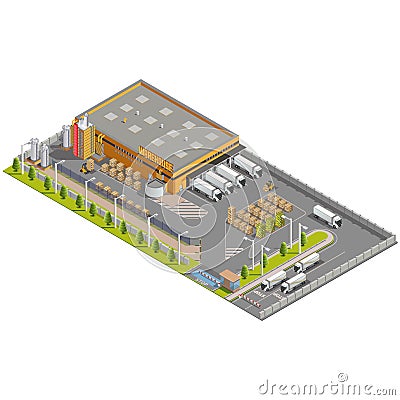 warehouse area Vector Illustration