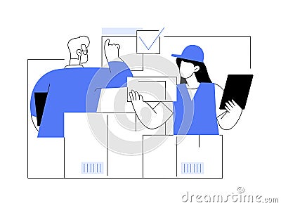 Warehouse audit abstract concept vector illustration. Vector Illustration