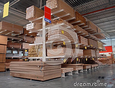 Warehouse of building materials Stock Photo