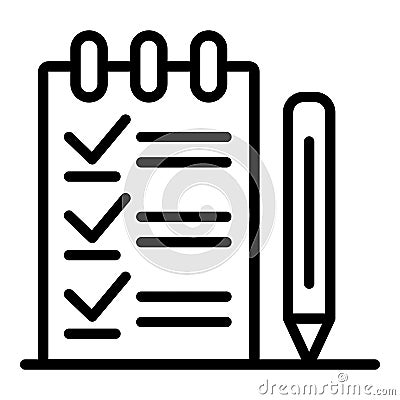 Warehouse checkboard icon, outline style Vector Illustration