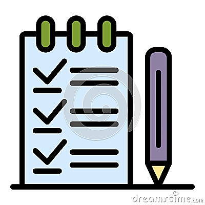 Warehouse checkboard icon color outline vector Vector Illustration