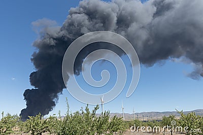 Warehouse Fire Stock Photo