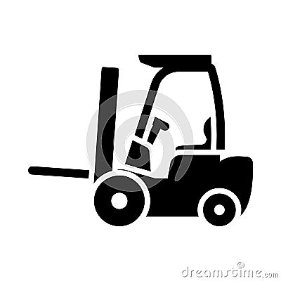 Warehouse Forklift Icon Vector Illustration