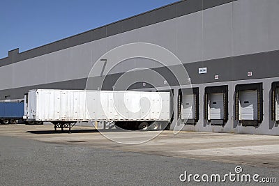 Warehouse loading dock Stock Photo