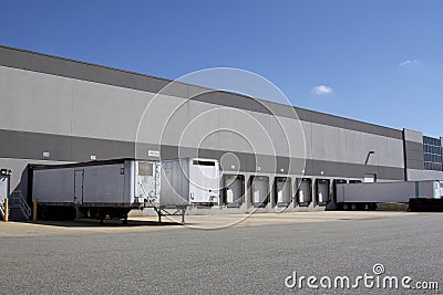 Warehouse loading docks Stock Photo