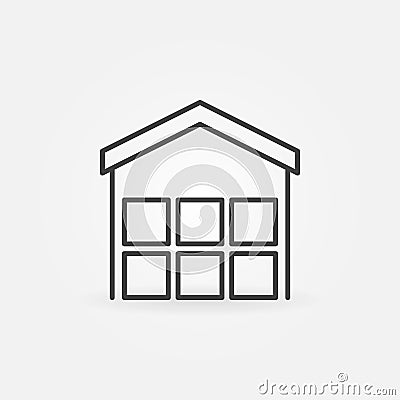 Warehouse outline icon Vector Illustration