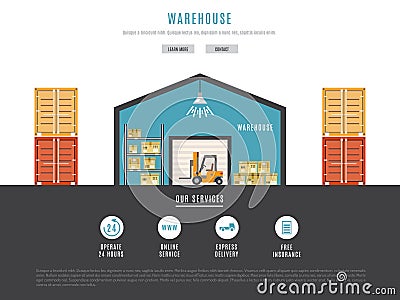 Warehouse outline style Stock Photo