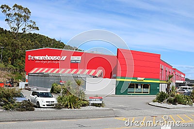 The Warehouse shopping unit, Greymouth New Zealand Editorial Stock Photo