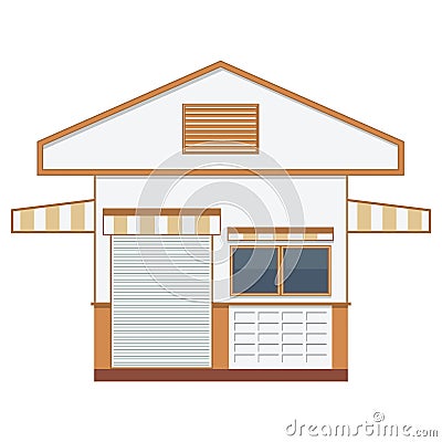Warehouse transportation in flat style, isolated vector illustration Vector Illustration