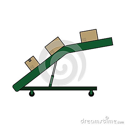 Warehouse Transportation System Icon Vector Illustration