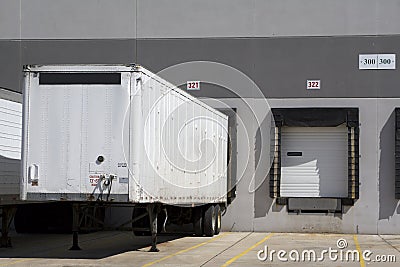 Warehouse truck loading Stock Photo