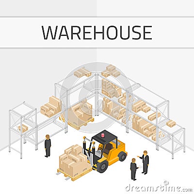 Warehouse vector illustration. Vector Illustration