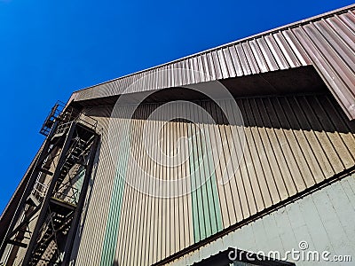 A warehouse where PKE Palm Kernal Expeller Stock Photo