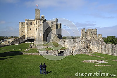 Warkworth castle Stock Photo