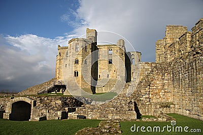 Warkworth Castle Stock Photo