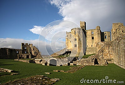 Warkworth Castle Stock Photo