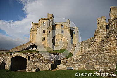 Warkworth Castle Stock Photo