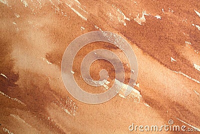 Warm brown watercolor background Stock Photo