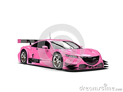 Warm candy pink modern super sports car Stock Photo