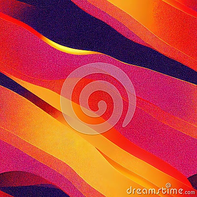 Warm-colored wavey flowing colorful seamless pattern with imperfections and structure, AI-generated. Stock Photo