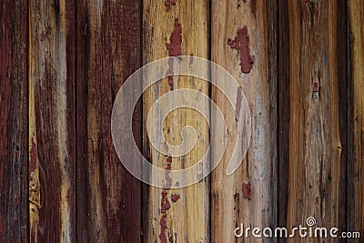 Warm colourful rustic wooden wall Stock Photo