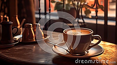 warm cozy coffee Cartoon Illustration