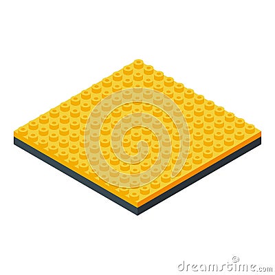 Warm floor panel icon isometric vector. Cooling radiant Vector Illustration
