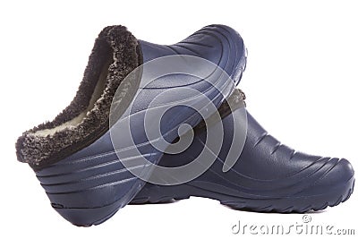 Warm galoshes Stock Photo