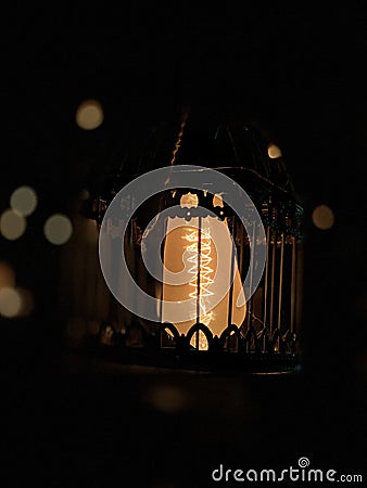 Warm glow of a Tungsten lamp Stock Photo