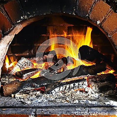 Warm Hearth Stock Photo