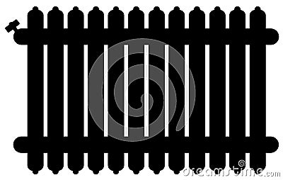 Warm home radiator icon Vector Illustration