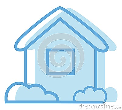 Warm house, icon Vector Illustration