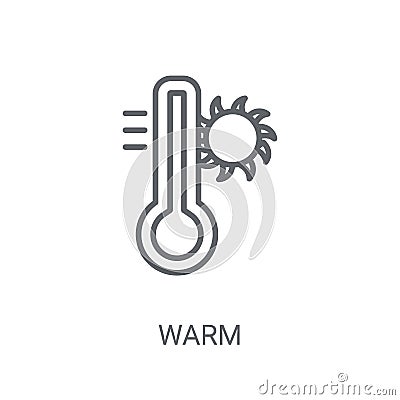 Warm icon. Trendy Warm logo concept on white background from Wea Vector Illustration