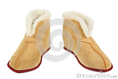 Warm slippers Stock Photo