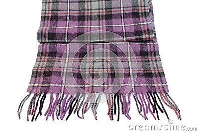 Warm and soft violet Tartan Scarves Stock Photo