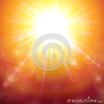 Warm Summer Sunshine Vector Illustration