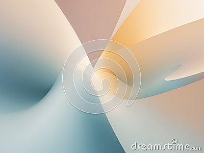 Warm to Cool Color Gradient Abstract Composition with Soft Lighting and Symmetrical Layout Stock Photo