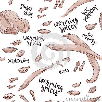 Warming spices. Vector Illustration