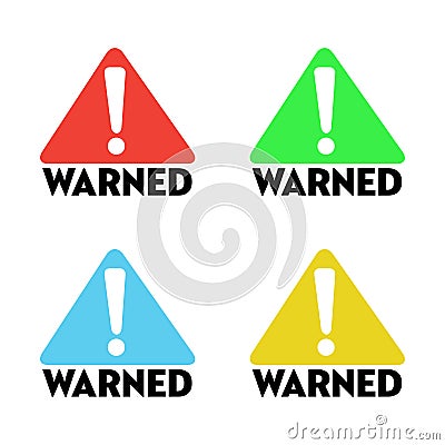 Warned signs Vector Illustration